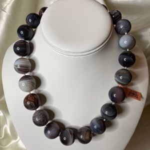 Beautiful Botswana Agate Bead Necklace 18”-24”